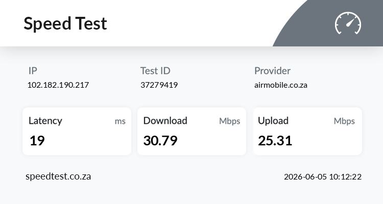 speedtest.co.za