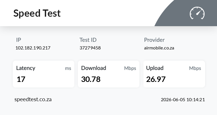 speedtest.co.za